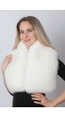 White fox fur collar - neck warmer